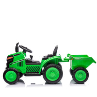 12V Kids Ride On Electric Tractor Black Knight,Kids Ride On Toy.2Wd,Non Skid Tires, Steering Wheel, Foot Pedal,With Removable Storage Tug,Light,Bluetooth,Music,Mp3,Usb,Power Display For Kids Aged 3 . Green 50 99 Lbs Polypropylene