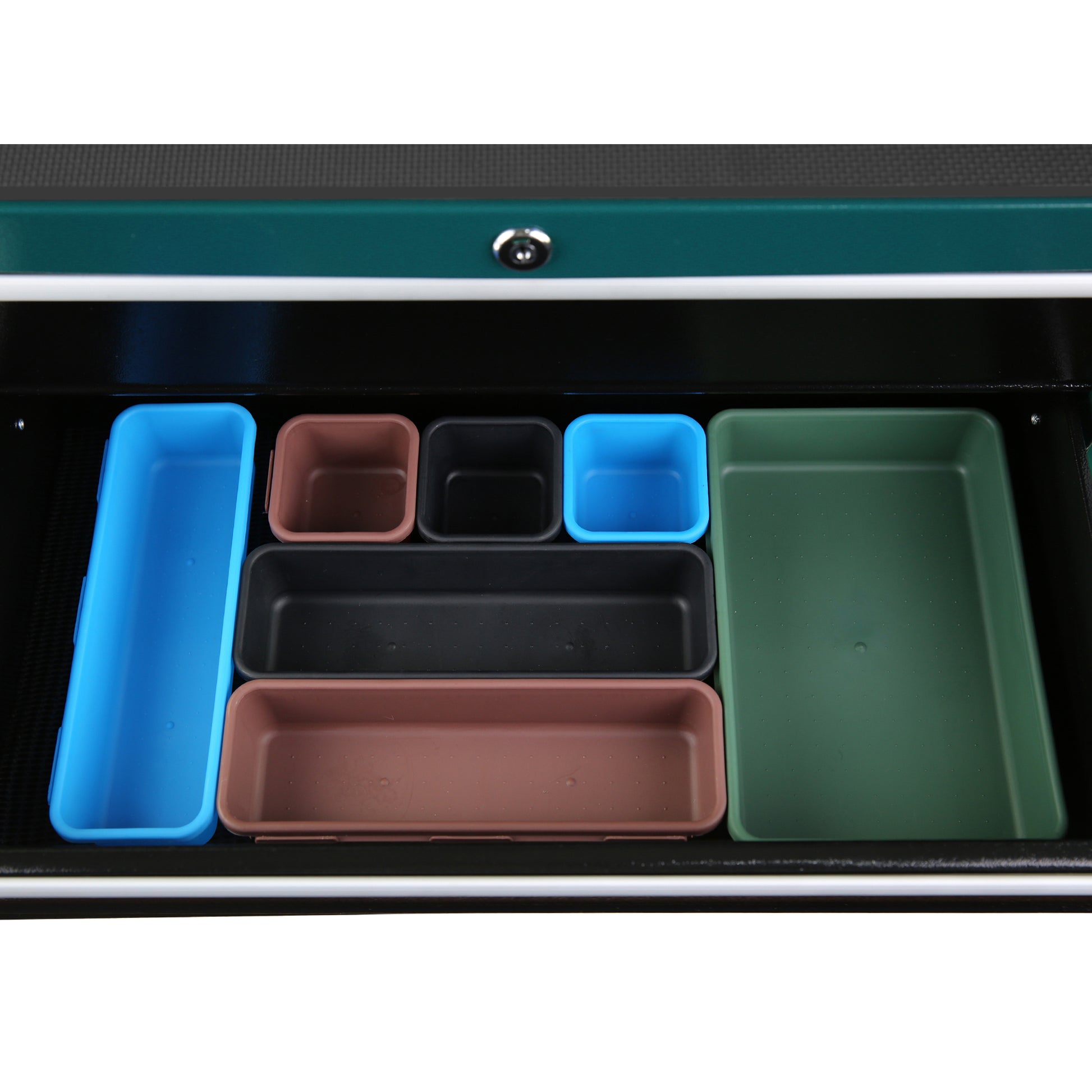 5 Drawers Rolling Tool Chest,Tool Cabinet On Wheels With Keyed Locking Stem And Drawer Liners,Tool Chest With Link Buckle And Can Be Combined To Large Cabinet Set,For Warehouse,Garage Green Steel