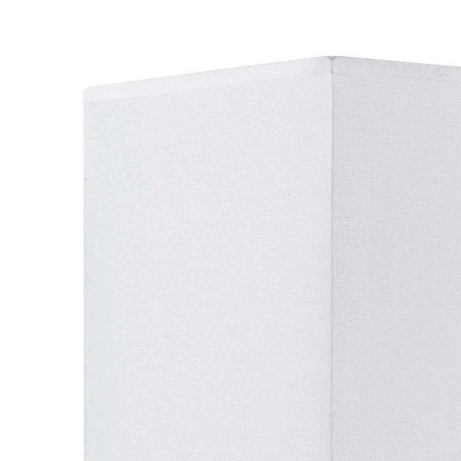 12 Inch Modern Wall Lamp With Fabric Shade, On Off Rocker Switch, White White Fabric Metal