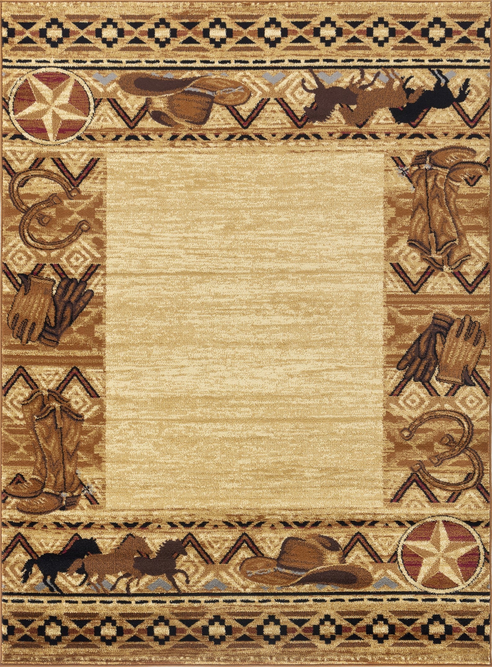 Tribes Gc Yls4011 Beige 5 Ft. 3 In. X 7 Ft. 3 In. Southwest Area Rug Beige Polypropylene