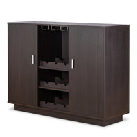 Espresso 2 Door Wine Cabinet Espresso Kitchen Modern Mdf