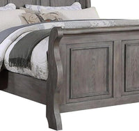 Grey Finish Sleigh Design Headboard Fb 1Pc Queen Size Panel Bed Beautiful Wooden Bedroom Furniture Antique Gray Oak Finish Box Spring Required Queen Antique Gray,Gray Wood Bedroom