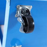 Tool Cart On Wheels, 3 Tier Rolling Mechanic Tool Cart, Heavy Duty Steel Utility Cart W Lockable Wheels, 450 Lbs Capacity Industrial Service Cart For Garage, Warehouse, Workshop Bright Red Blue Abs Steel Q235