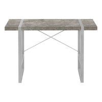 Computer Desk, Home Office, Laptop, 48"L, Work, Grey Concrete Laminate, Grey Metal, Contemporary, Modern Grey Particle Board