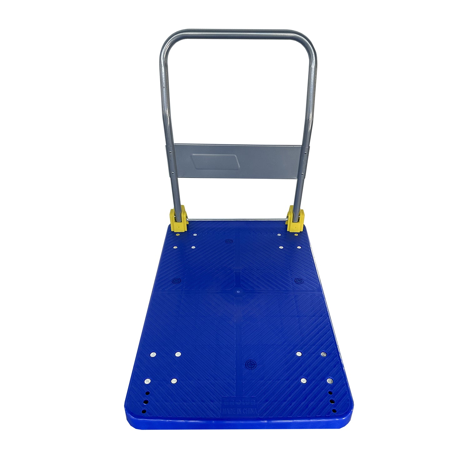 Foldable Platform Push Hand Truck Cart, 1320 Lbs. Weight Capacity Blue Metal