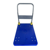 Foldable Platform Push Hand Truck Cart, 1320 Lbs. Weight Capacity Blue Metal