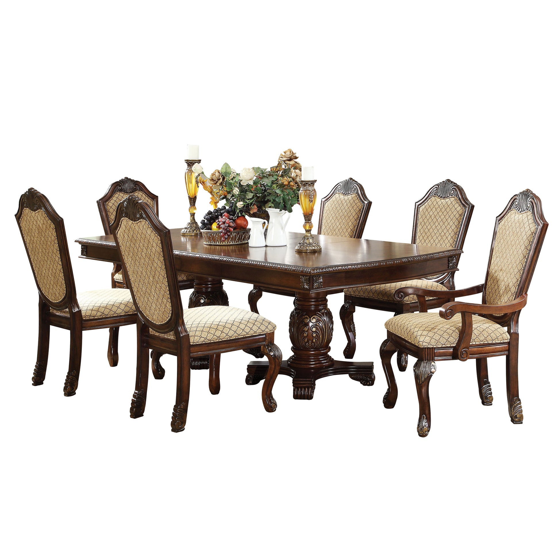 Chateau De Ville Dining Table, Espresso 64075A Espresso Wood