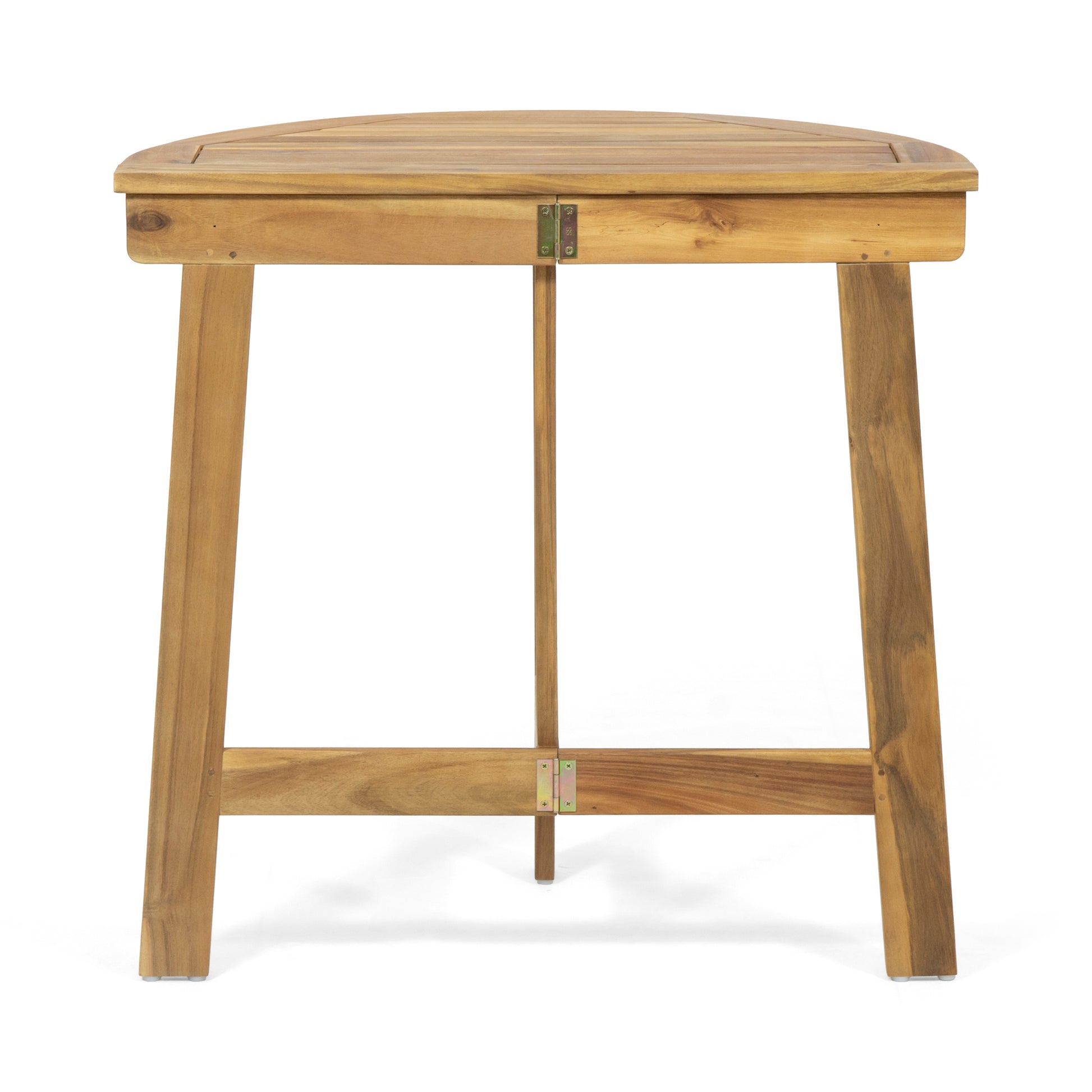 Westmont Half Round Bistro Table, Natural Natural Acacia Wood
