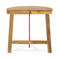 Westmont Half Round Bistro Table, Natural Natural Acacia Wood