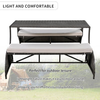 Versatile Outdoor Seat That Converts To Four Seats And A Table, Suitable For Gardens And Lawns Beige Hdpe