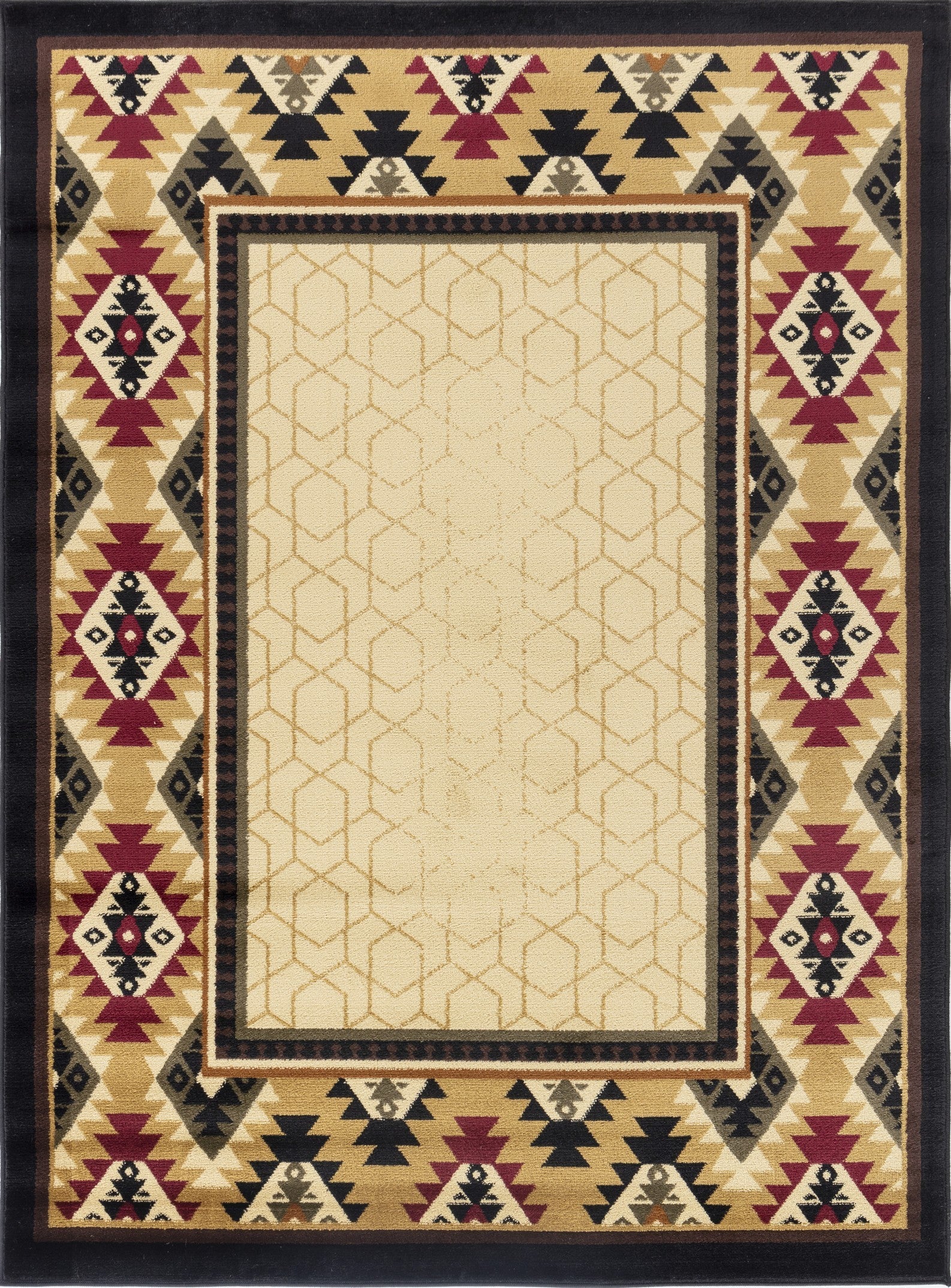 Tribes Gc Yls4007 Cream 2 Ft. X 3 Ft. Southwest Area Rug Cream Polypropylene