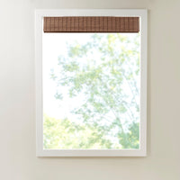 Bamboo Light Filtering Roman Shade 64"L Teak Bamboo