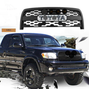 Grille For 1St Gen 2003 2004 2005 2006 Tundra Trd Pro Grill With Toyota Enblem Matt Black Abs Abs