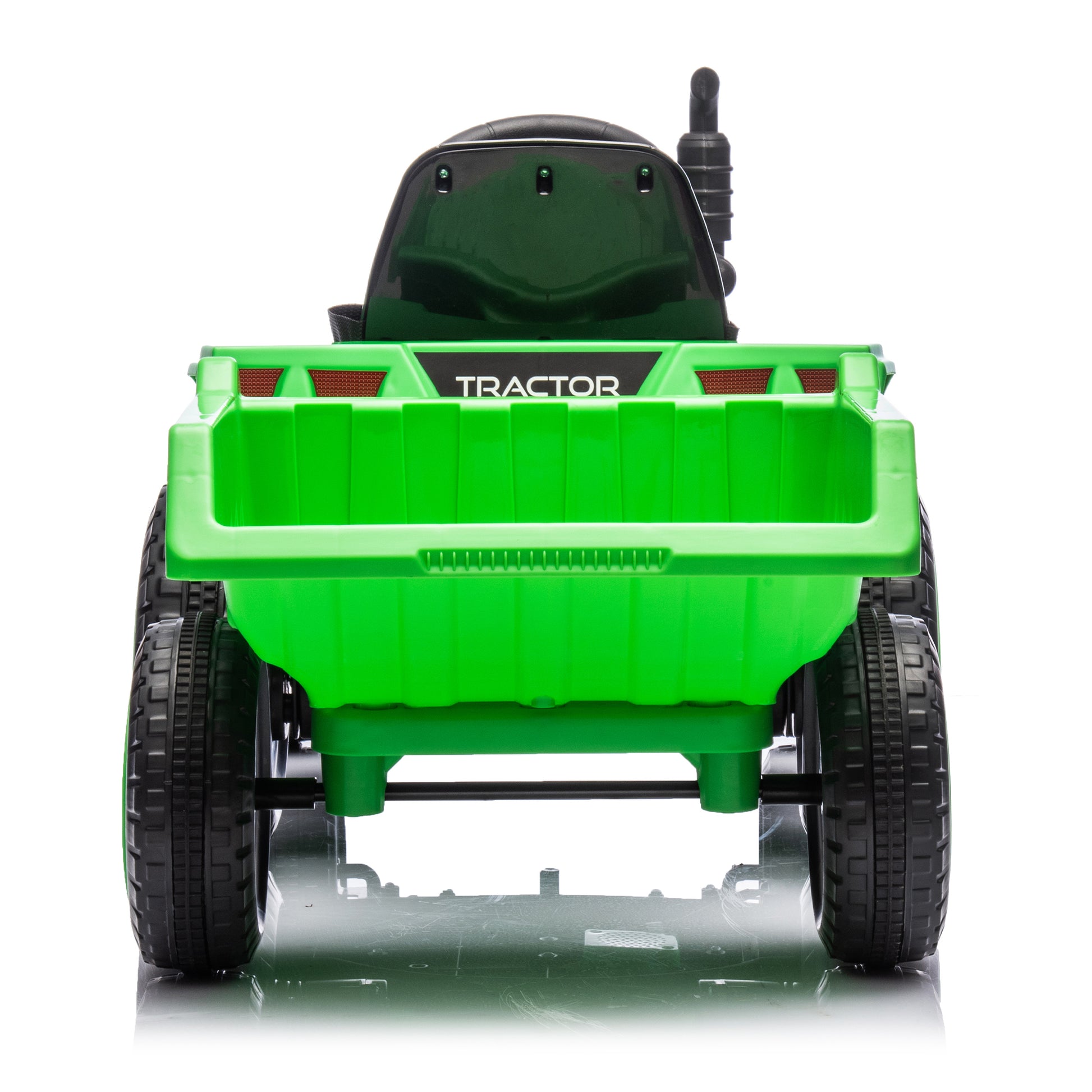 12V Kids Ride On Electric Tractor Black Knight,Kids Ride On Toy.2Wd,Non Skid Tires, Steering Wheel, Foot Pedal,With Removable Storage Tug,Light,Bluetooth,Music,Mp3,Usb,Power Display For Kids Aged 3 . Green 50 99 Lbs Polypropylene