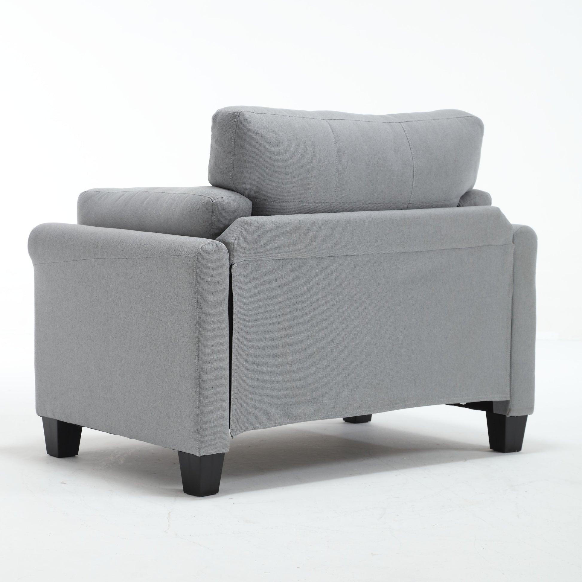 Oversized Armchair Modern Accent Chair & Single Sofa Lounge, 46.75'' Wide, Comfortable Seating,Comfy Accent Chair Deep Seat For Living Room & Bedroom, Gray Gray Fabric