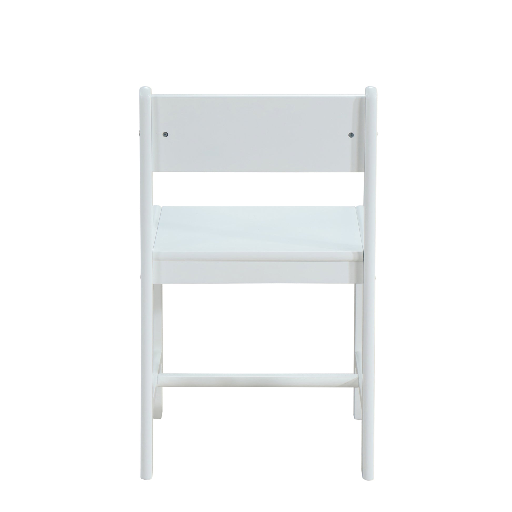 White Open Back Kids Chair White Bedroom Wood Metal