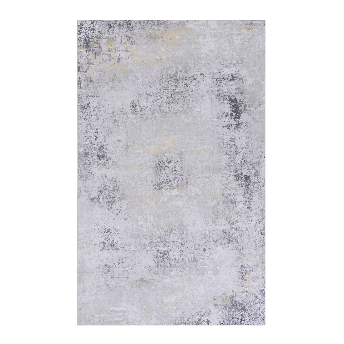 5X8 Area Rug, Washable Rug, Low Pile, Non Slip, Non Shedding, Foldable, Kid & Pet Friendly Area Rugs For Living Room, Bedroom, Kitchen, Dining Room Rug Perfect Gifts, Gray Gold, 5' X 8' Gray Chenille Polyester