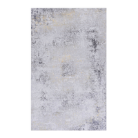 4X6 Area Rug, Washable Rug, Low Pile, Non Slip, Non Shedding, Foldable, Kid & Pet Friendly Area Rugs For Living Room, Bedroom, Kitchen, Dining Room Rug Perfect Gifts, Gray Gold, 4' X 6' Gray Chenille Polyester