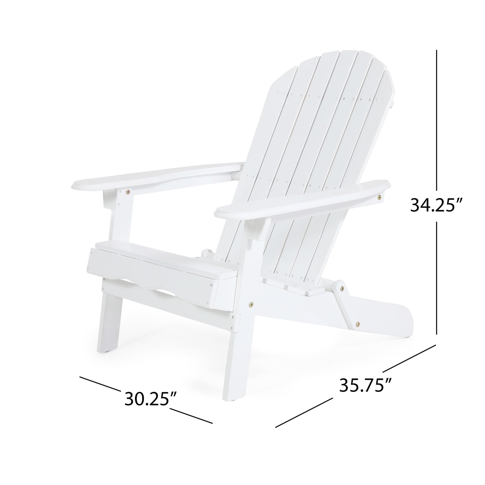 Malibu Adirondack Chair White Acacia Wood