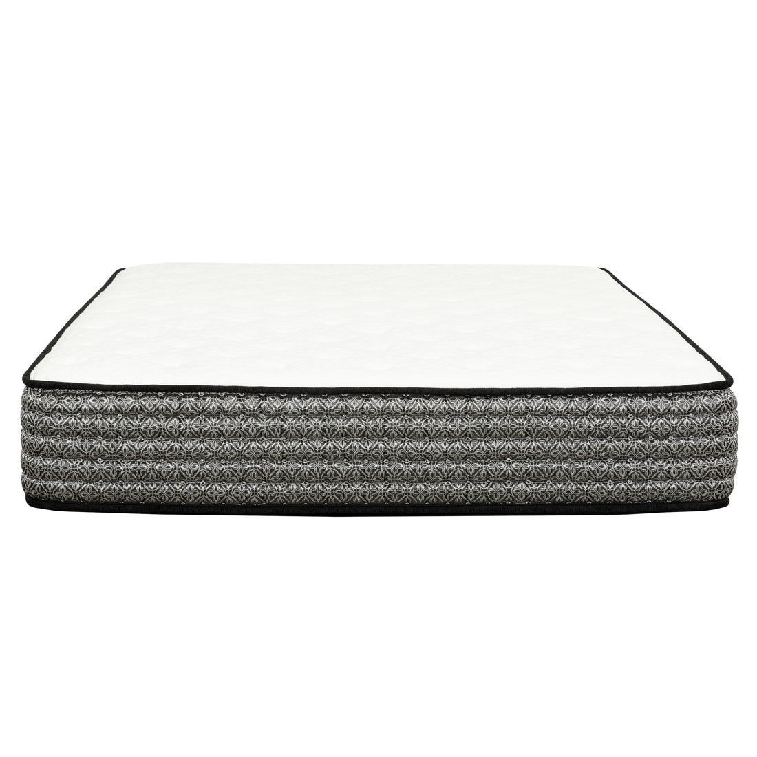 Premium 12 In. King Size Pocket Coil Hybrid Mattress, Plush Gel Memory Foam Mattress, White Gray Grey White Bedroom Contemporary,Modern Memory Foam Polyester King