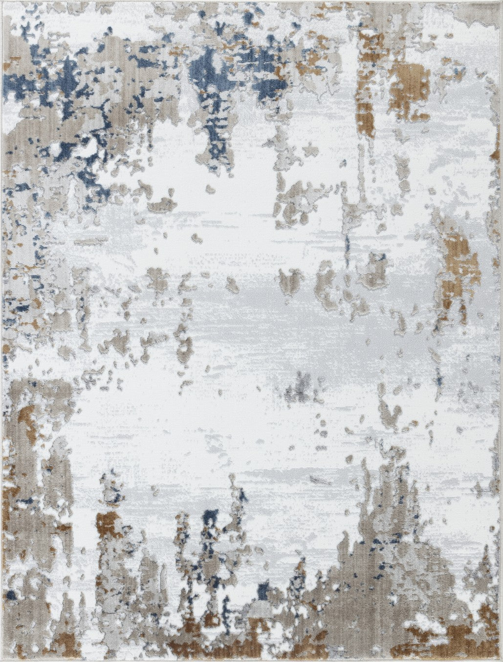 Textures Gc Art2003 Multi 7 Ft. 10 In. X 9 Ft. 10 In. Area Rug White Polyester