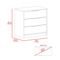 Dresser 27"H, 3 Drawers Dresser, Superior Top, Light Gray Light Gray Bedroom Modern Particle Board Particle Board
