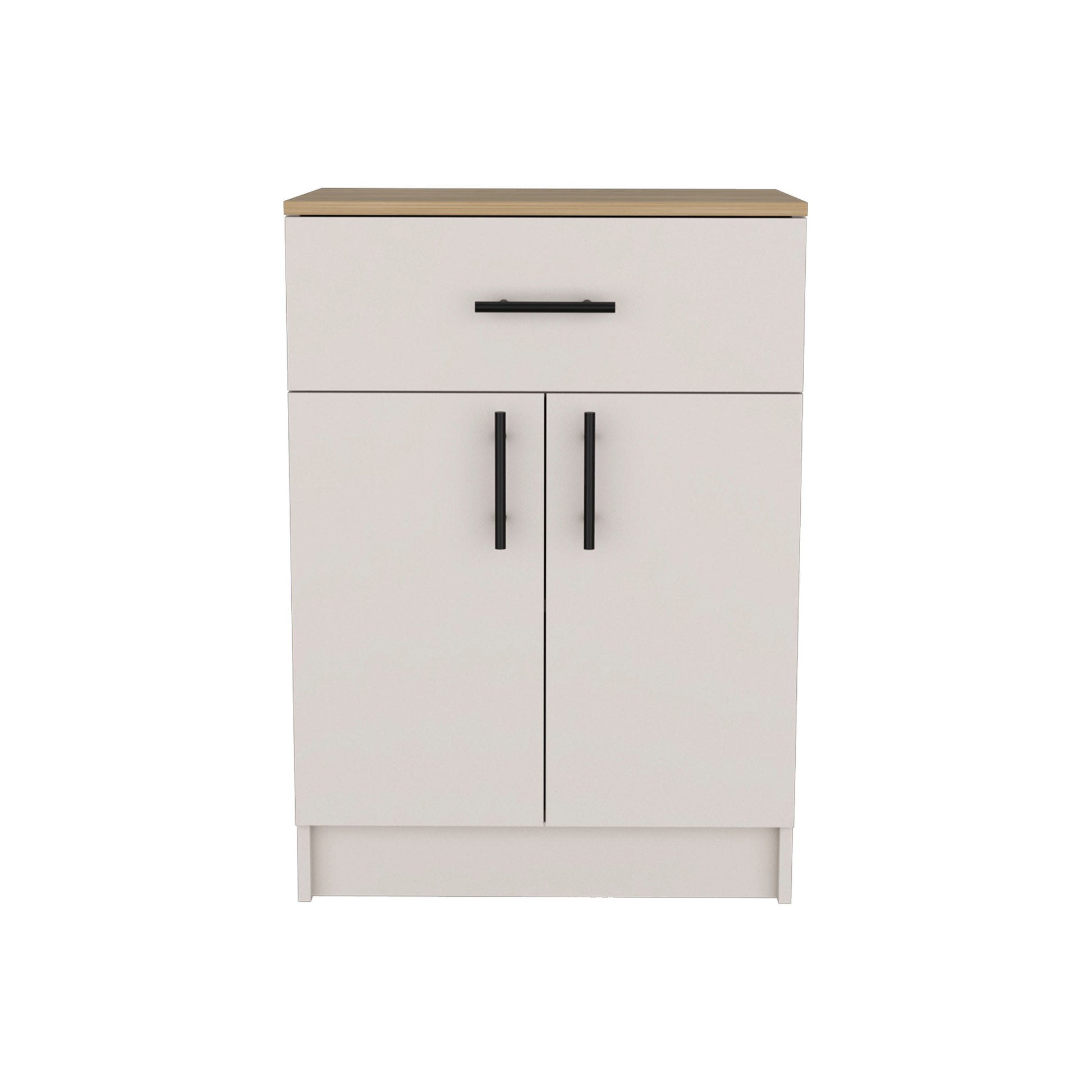 Mayorca Multistorage Pantry Cabinet, One Drawer, Two Interior Shelves Ivory Natural Oak Light Brown Particle Board