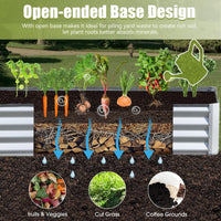 6X3X1Ft Galvanized Raised Garden Bed, Outdoor Planter Garden Boxes Large Metal Planter Box For Gardening Vegetables Fruits Flowers, Silvery Silver Garden & Outdoor Steel