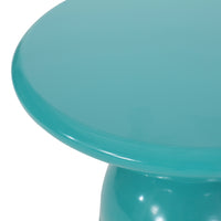 Metal S 2 End Table Teal Iron