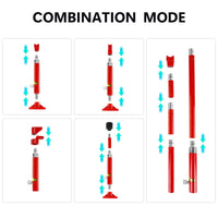 Power Hydraulic Ram Cylinder Jack: Single Acting Mini Jack, Porta Power Kit, Stroke For Building, Bridge, Construction, Precision Machinery, Small Spaces 10 Ton Capacity Red Steel