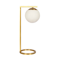 Velvet Globe Table Lamp White Opal Glass With Dimmer Switch Inline Gold,White Table&Floor Lamps Brass,Glass