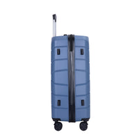 Hardshell Suitcase Spinner Wheels Pp Luggage Sets Lightweight Durable Suitcase With Tsa Lock,3 Piece Set 20 24 28 ,Blue Blue Polypropylene