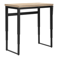 Computer Desk, Home Office, Standing, Adjustable, 48"L, Work, Laptop, Natural Laminate, Black Metal, Contemporary, Modern Natural Particle Board