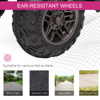 Aosom 12V Kids Atv Battery Operated With Aux Port & Usb, Kids 4 Wheeler With Tough Wear Resistant Tread, Electric Four Wheeler Kids Ride On Car Electric Car, Pink Pink Iron Plastic