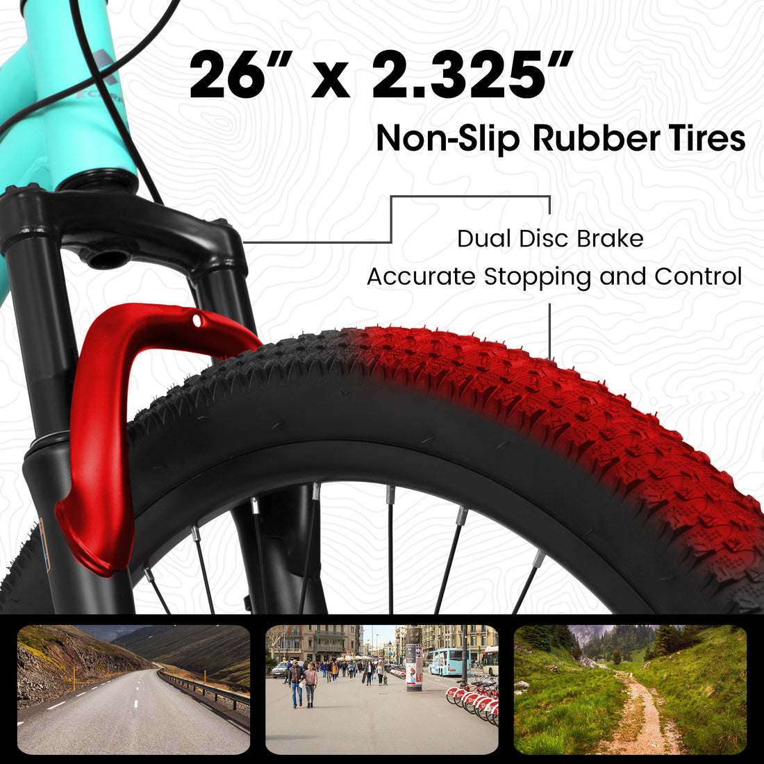 A26207 26 Inch Aluminum Frame Shock Fork Plus Shock Absorber 21 Speed Unisex Mountain Bike Blue Without Wear Resistant Garden & Outdoor Sporty Multifunctional Steel