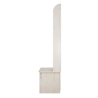 "Hall Tree & Shoe Bench" "Charming Antique White Hall Tree With Adjustable Storage Bench Classic Entryway Furniture For Organization And Style" White Solid Wood