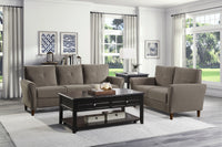 Brown Velvet Upholstery 1Pc Comfort Sofa Plush Seatbacks Tufted Detail Solid Wood Frame Modern Living Room Furniture Brown Velvet Wood Modern Flared Arms Solid Wood 3 Seat