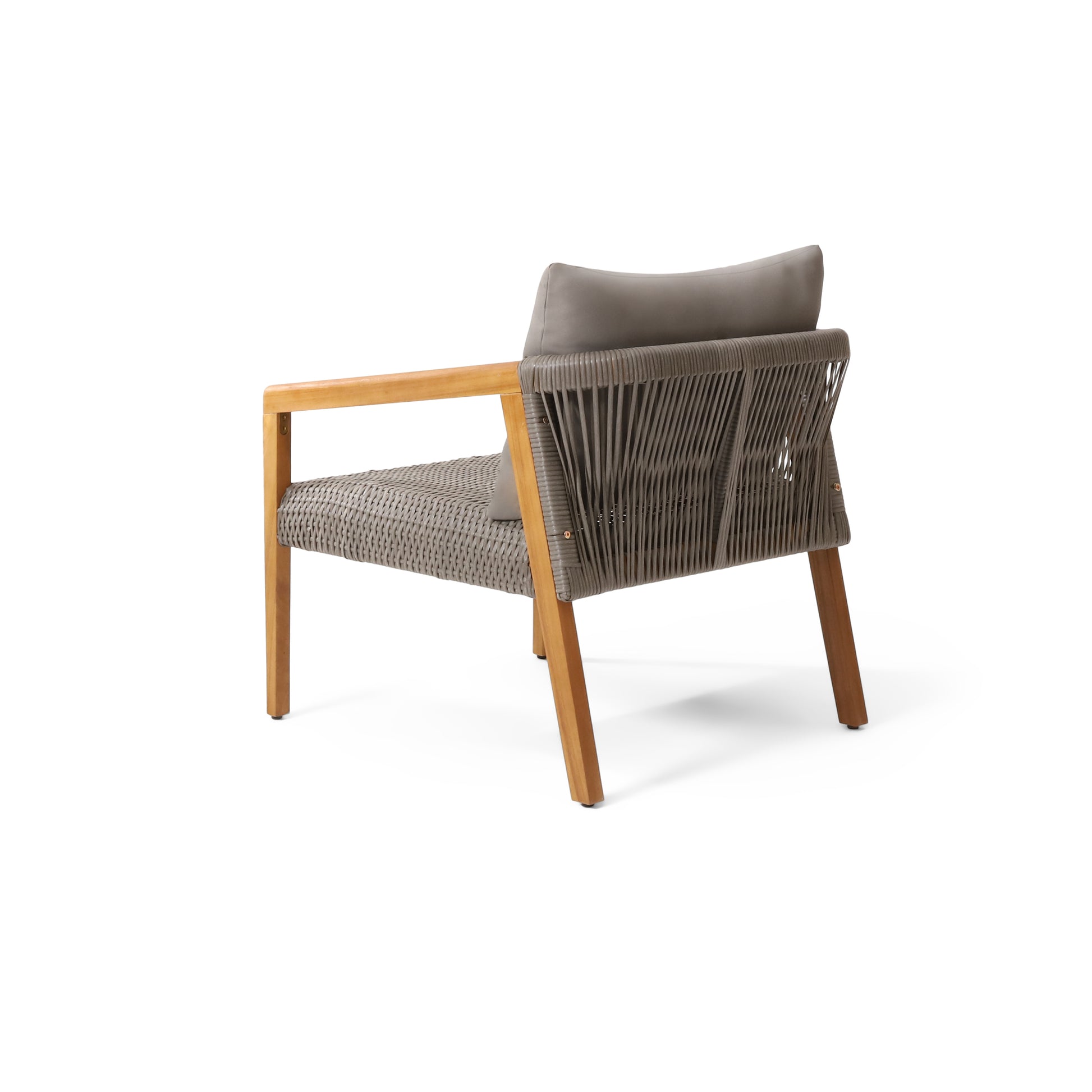 Outdoor Acacia Wood Club Chairs With Cushions Teak Gray Grey Acacia Wood