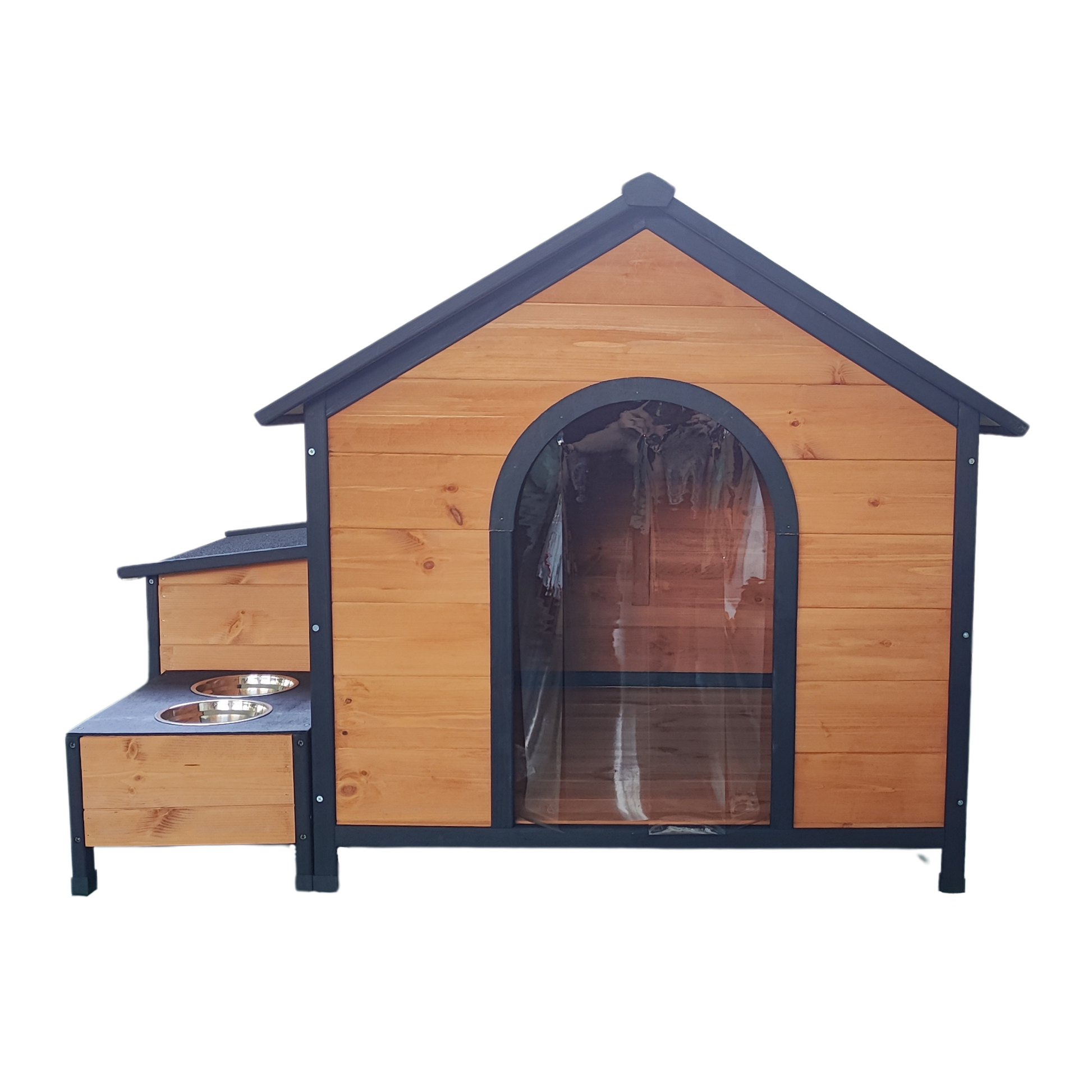 Xpt088 Wearable And Strong Dog House For Playground Natural Solid Wood