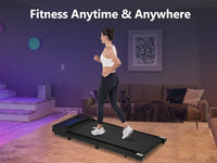 Release 8.10 Walking Pad Under Desk Treadmill For Home Office 2.5Hp Walking Treadmill 0.6 4Mph 300Lbs Capacity Treadmill For Walking Running Remote Control Batterys Black Metal