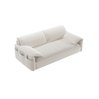 63.8" Queen Pull Out Sofa Bed, 3 In 1 Convertible Sleeper Sofa With Side Storage,Multi Functional Velvet Loveseat Bed For Living Room,Bedroom,Apartment,Office,Beige Old Sku:W1885122051 W1885P154637