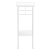 Accent Table, Side, End, Plant Stand, Square, Living Room, Bedroom, White Laminate, White, Contemporary, Modern White Mdf