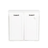 Laundry Cabinet ,With 2 Removable Liner Bags White Particle Board Mdf