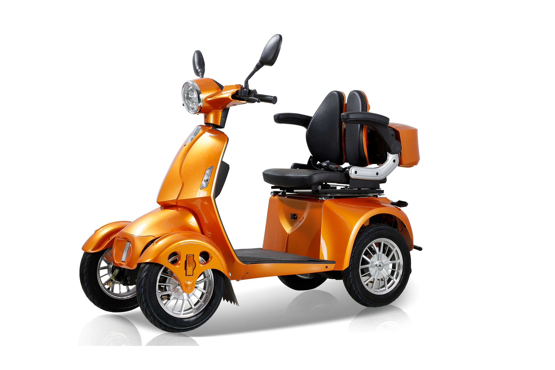 Fastest Mobility Scooter With Four Wheels For Adults & Seniors Orange Abs Pc