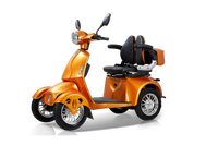 Fastest Mobility Scooter With Four Wheels For Adults & Seniors Orange Abs Pc