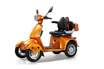 Fastest Mobility Scooter With Four Wheels For Adults & Seniors Orange Abs Pc