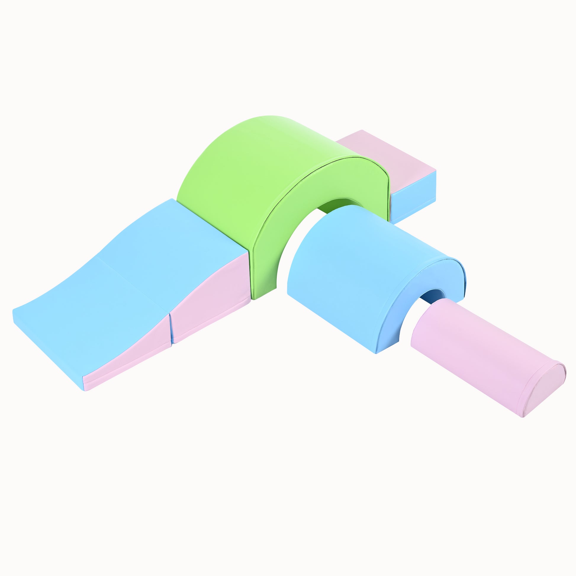 5 Piece Kids Climbing Toys For Toddlers, Foam Climbing Blocks For Babies, Kids Crawling And Climbing Indoor Active Play Structure Colorful Under 50 Lbs Cute Foam 1 To 2 Years Pu Indoor