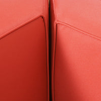 Brava X Back Right Corner Bench, Red Red Acacia Wood