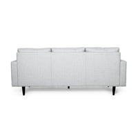 Jenny Contemporary Tufted Fabric 3 Seater Sofa Light Grey Fabric