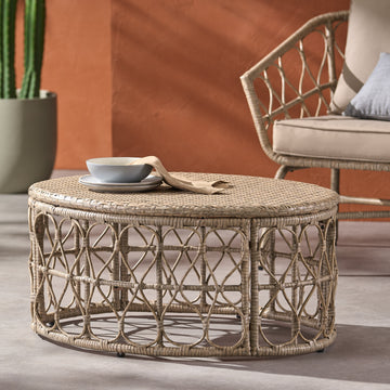 Bruce Coffee Table Brown Rattan